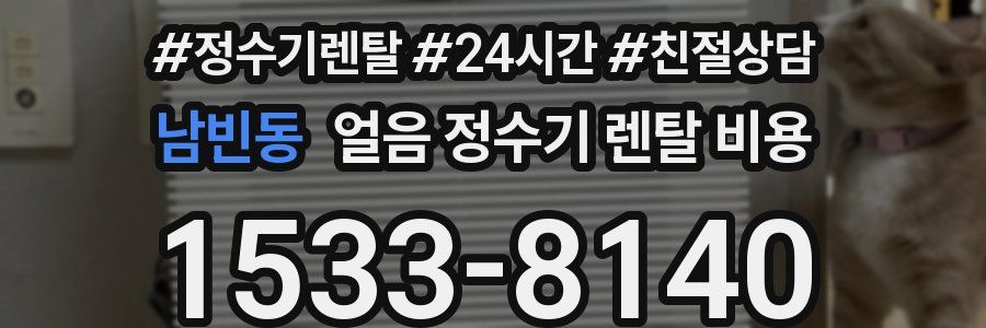 남빈동 얼음 정수기 렌탈 비용