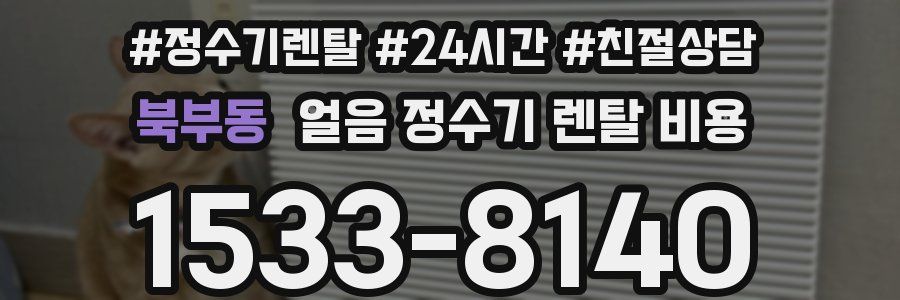 북부동 얼음 정수기 렌탈 비용