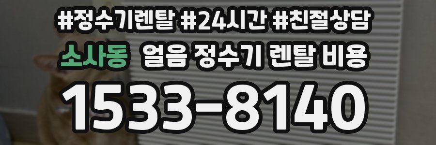 소사동 얼음 정수기 렌탈 비용