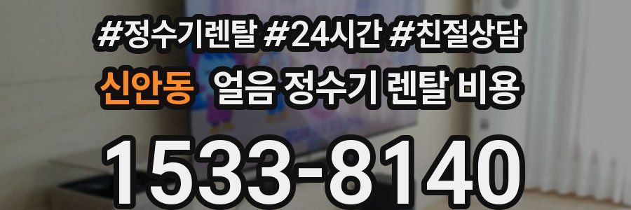 신안동 얼음 정수기 렌탈 비용