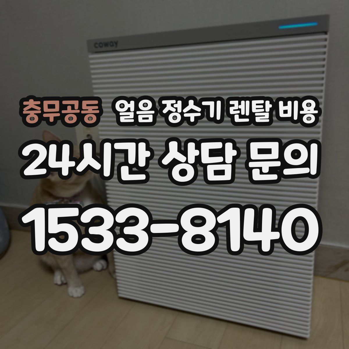 충무공동 얼음 정수기 렌탈 비용