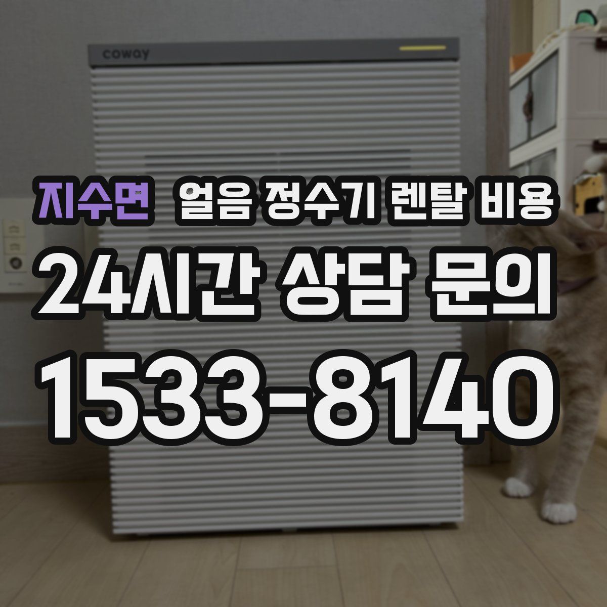 지수면 얼음 정수기 렌탈 비용