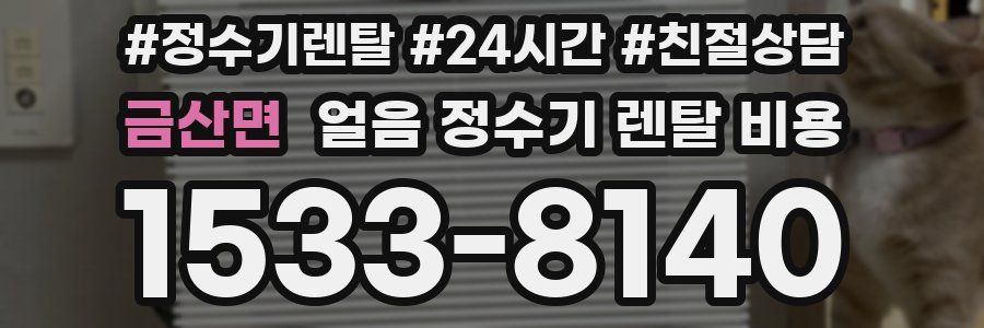 금산면 얼음 정수기 렌탈 비용