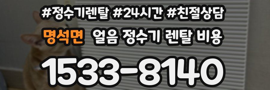 명석면 얼음 정수기 렌탈 비용