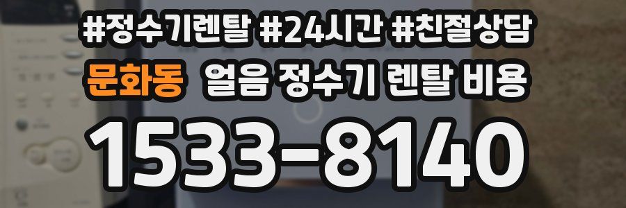문화동 얼음 정수기 렌탈 비용