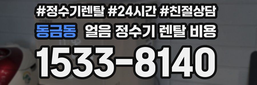 동금동 얼음 정수기 렌탈 비용
