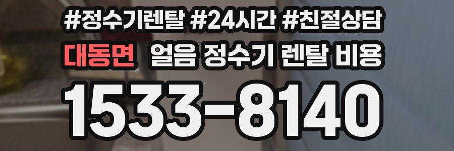 대동면 얼음 정수기 렌탈 비용