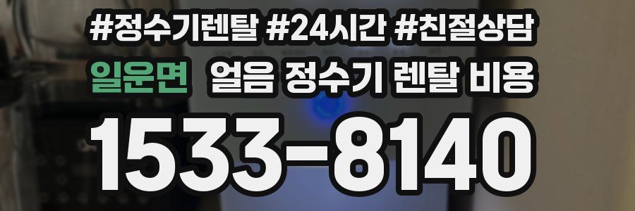 일운면 얼음 정수기 렌탈 비용