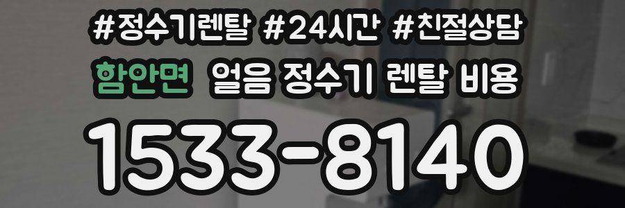 함안면 얼음 정수기 렌탈 비용