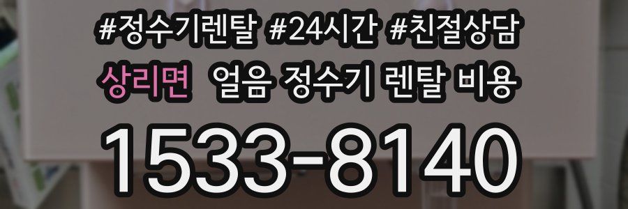 상리면 얼음 정수기 렌탈 비용