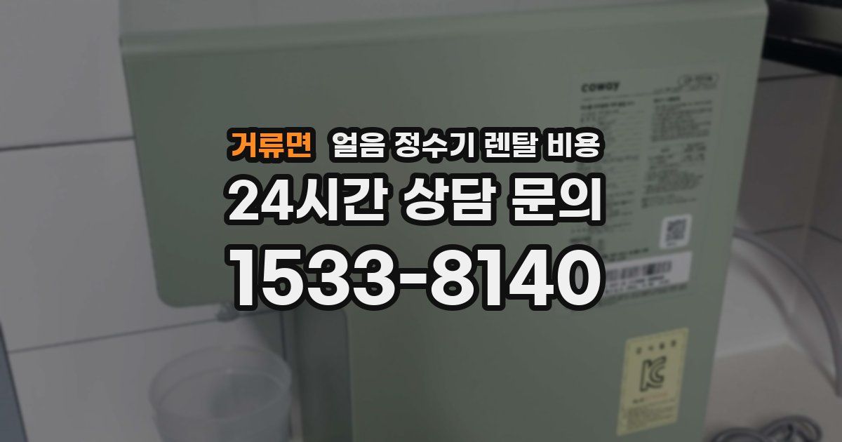 거류면 얼음 정수기 렌탈 비용