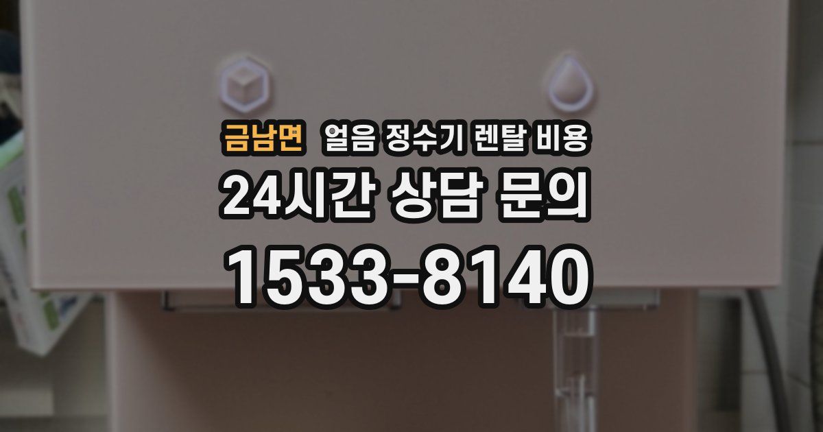 금남면 얼음 정수기 렌탈 비용