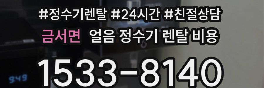 금서면 얼음 정수기 렌탈 비용