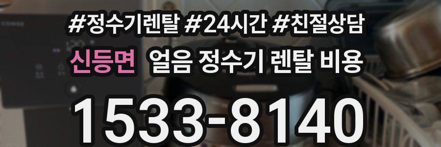 신등면 얼음 정수기 렌탈 비용