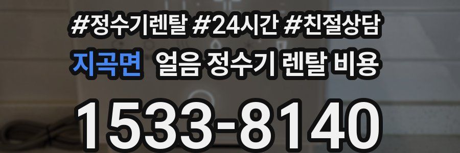 지곡면 얼음 정수기 렌탈 비용