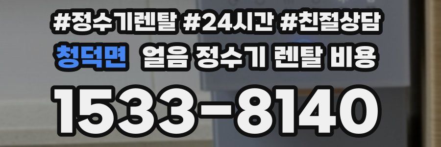 청덕면 얼음 정수기 렌탈 비용