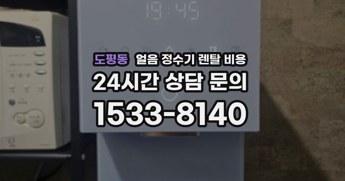 도평동 얼음 정수기 렌탈 비용