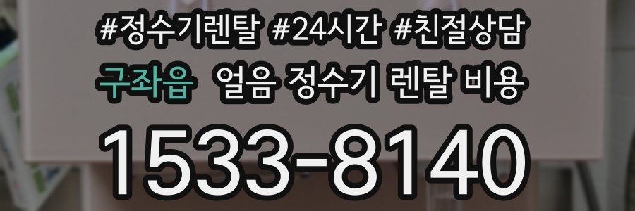 구좌읍 얼음 정수기 렌탈 비용