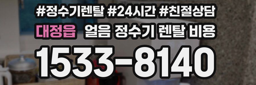 대정읍 얼음 정수기 렌탈 비용