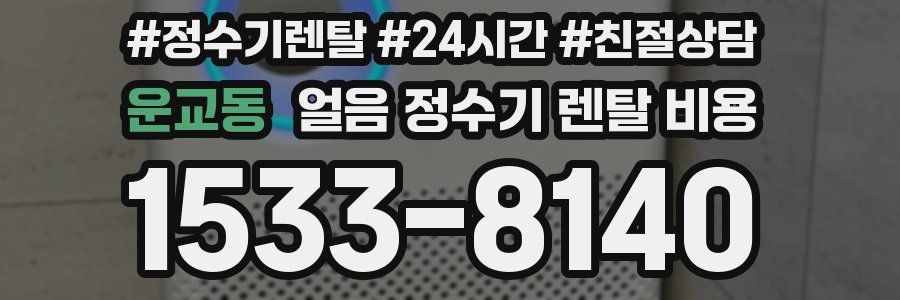 운교동 얼음 정수기 렌탈 비용