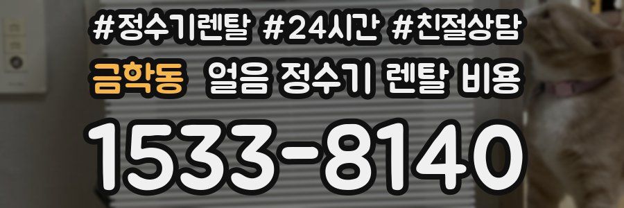 금학동 얼음 정수기 렌탈 비용