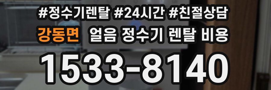 강동면 얼음 정수기 렌탈 비용