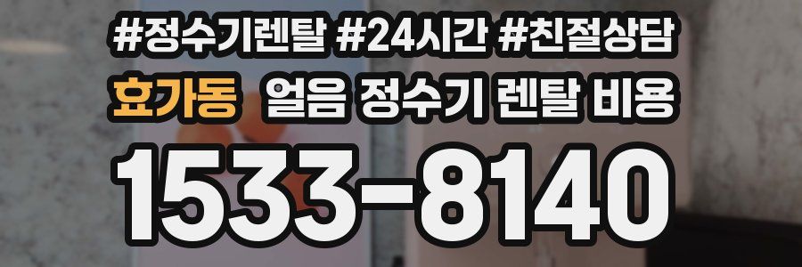 효가동 얼음 정수기 렌탈 비용