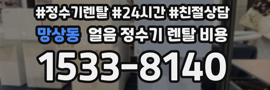 망상동 얼음 정수기 렌탈 비용