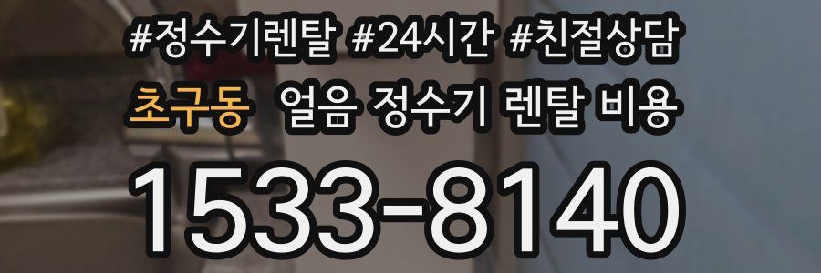 초구동 얼음 정수기 렌탈 비용