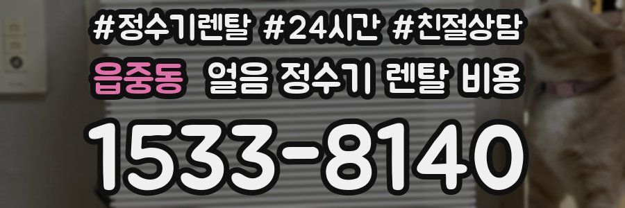 읍중동 얼음 정수기 렌탈 비용