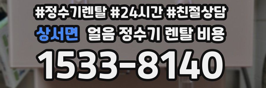 상서면 얼음 정수기 렌탈 비용