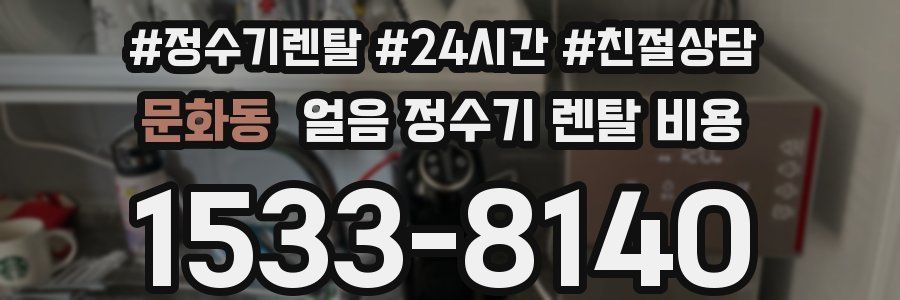 문화동 얼음 정수기 렌탈 비용