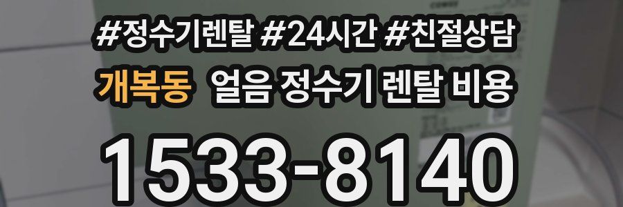 개복동 얼음 정수기 렌탈 비용