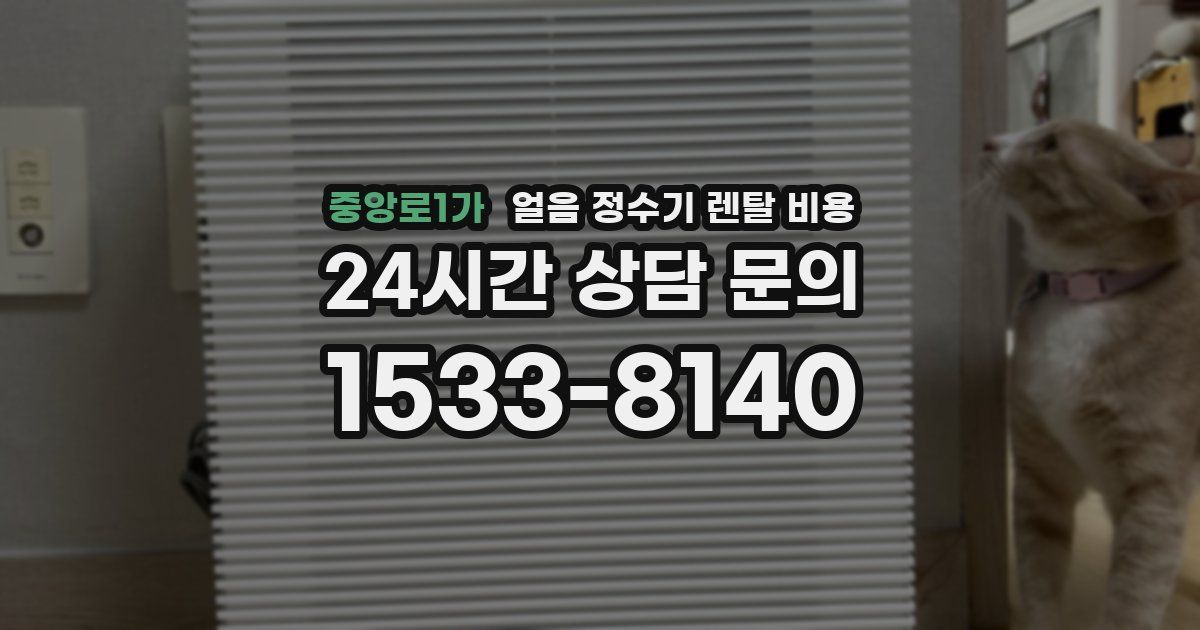 중앙로1가 얼음 정수기 렌탈 비용
