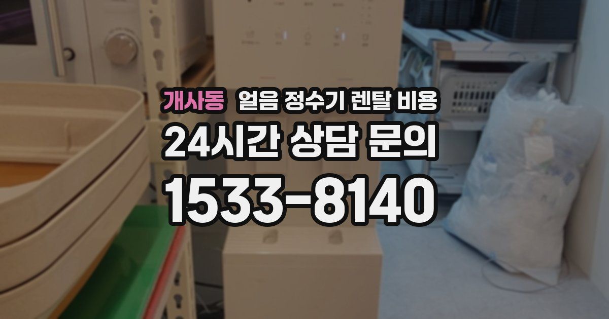 개사동 얼음 정수기 렌탈 비용