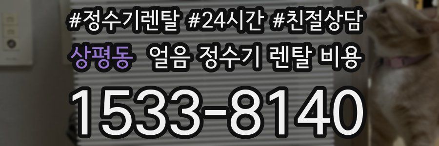 상평동 얼음 정수기 렌탈 비용