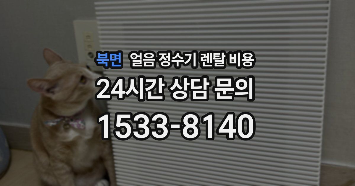 북면 얼음 정수기 렌탈 비용