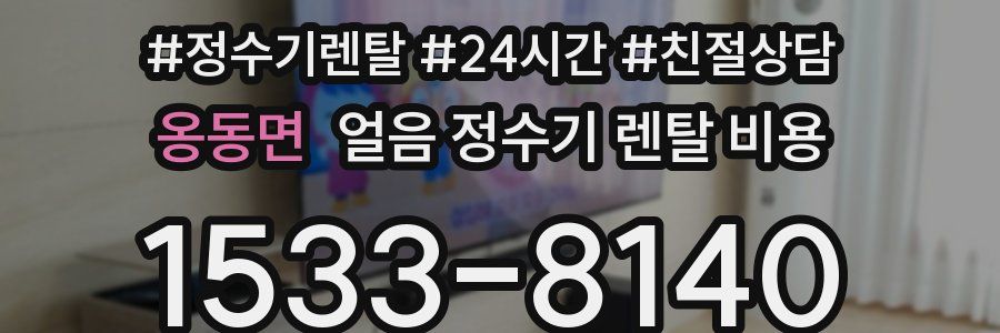 옹동면 얼음 정수기 렌탈 비용