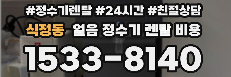 식정동 얼음 정수기 렌탈 비용