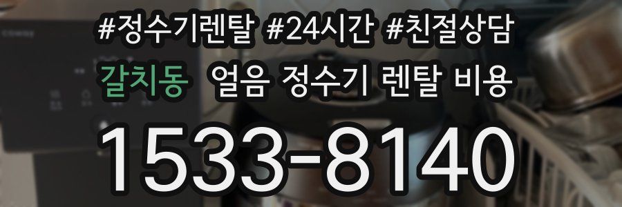 갈치동 얼음 정수기 렌탈 비용