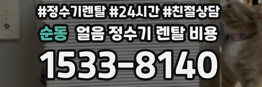 순동 얼음 정수기 렌탈 비용