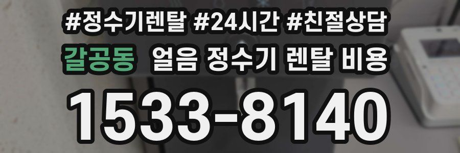 갈공동 얼음 정수기 렌탈 비용