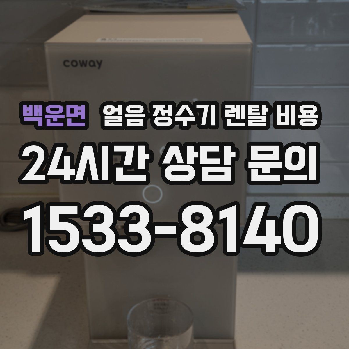 백운면 얼음 정수기 렌탈 비용 싱크대형과 스탠드형 비교