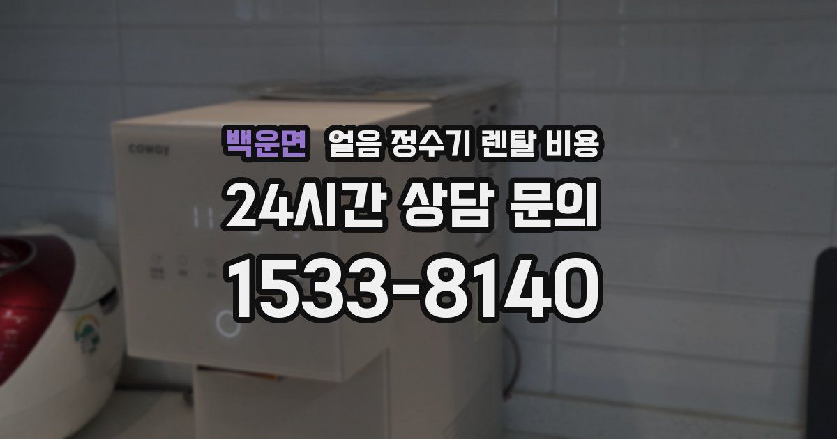 백운면 얼음 정수기 렌탈 비용