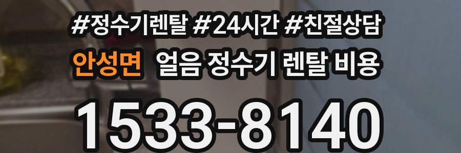 안성면 얼음 정수기 렌탈 비용