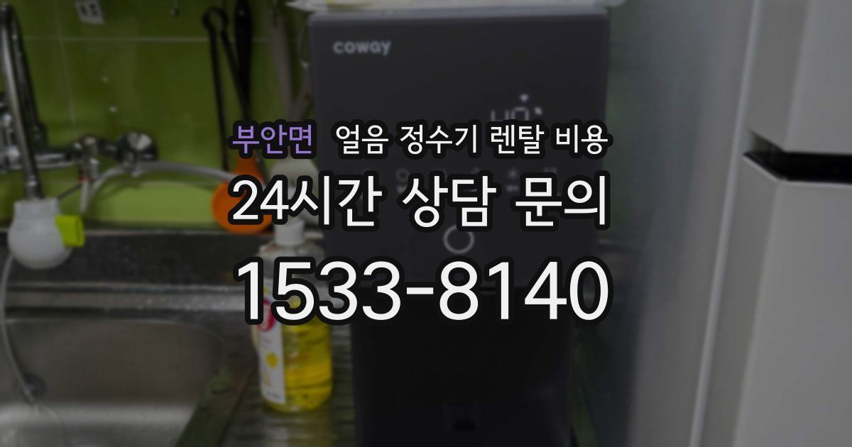 부안면 얼음 정수기 렌탈 비용
