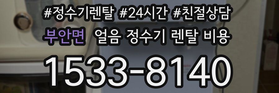 부안면 얼음 정수기 렌탈 비용