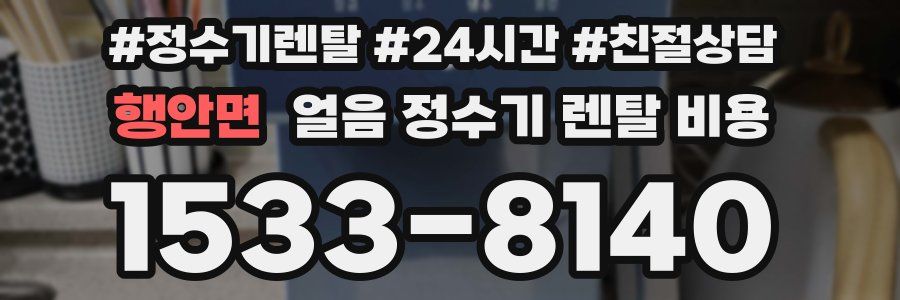 행안면 얼음 정수기 렌탈 비용