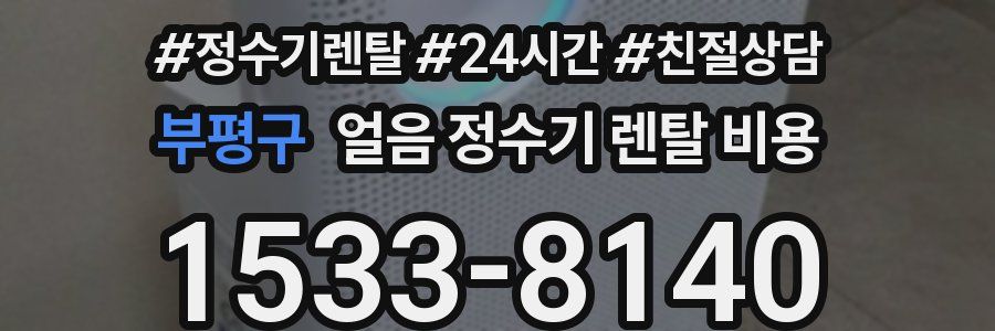 부평구 얼음 정수기 렌탈 비용