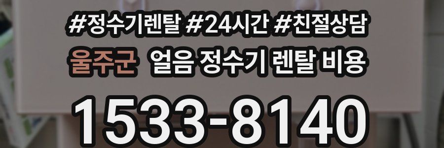 울주군 얼음 정수기 렌탈 비용